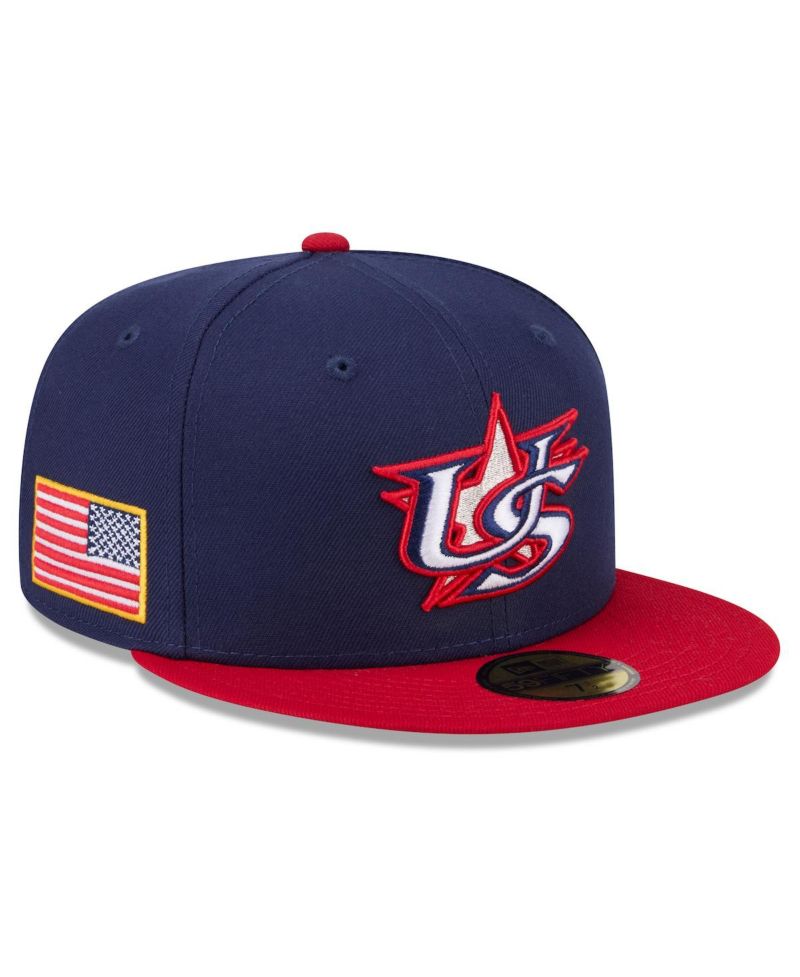 Men's Navy/Red USA Baseball 2026 World Baseball Classic 59FIFTY Fitted Hat