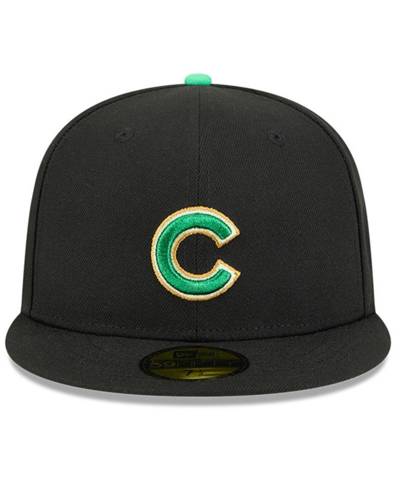 Men's Black Chicago Cubs 2026 St. Patrick's Day 59FIFTY Fitted Hat