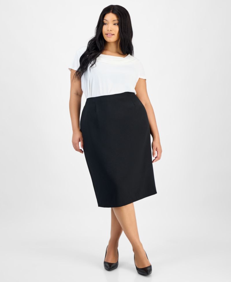 Plus Size Skimmer Skirt