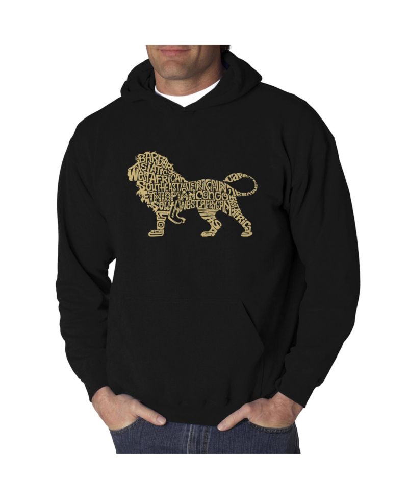 Men's Word Art Hoodie - Lion