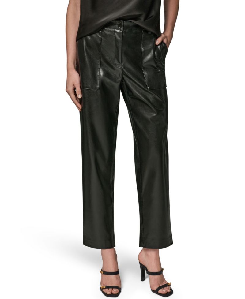 Petite Patch Pockets Ankle Pants