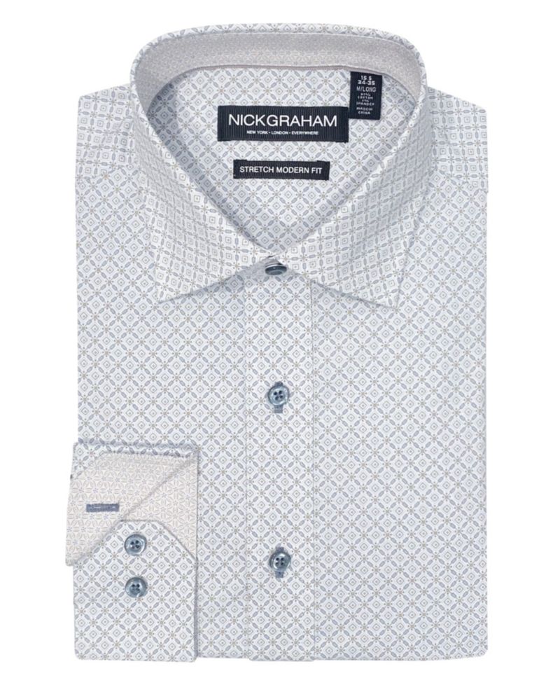 Men's Connected Square Modern-Fit Shirt