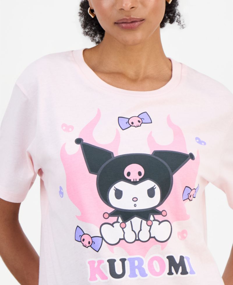 Juniors' Kuromi Graphic T-Shirt