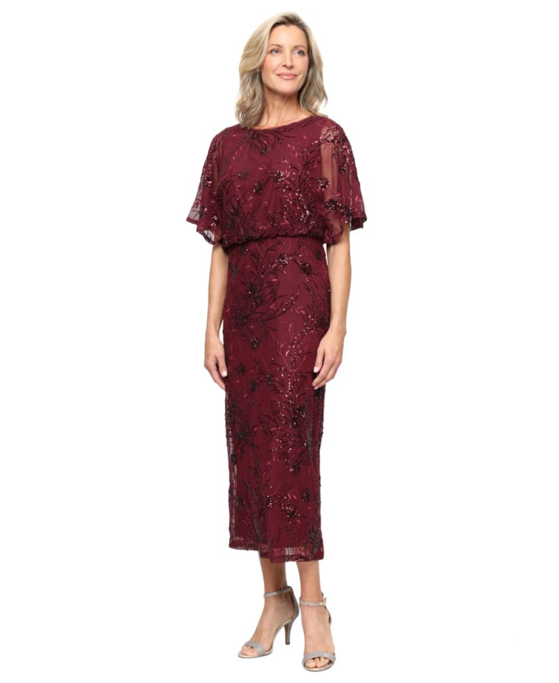 Petite Sequined Blouson Dress