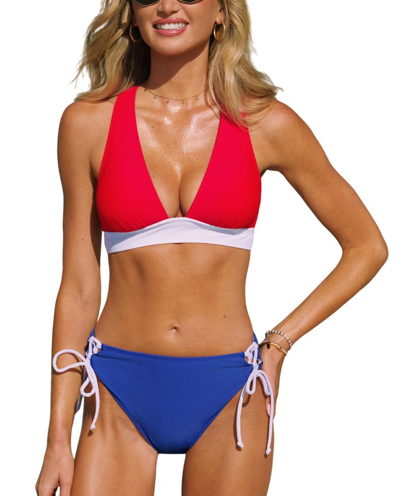 Women's Wide Strap Tie Side Bikini Set