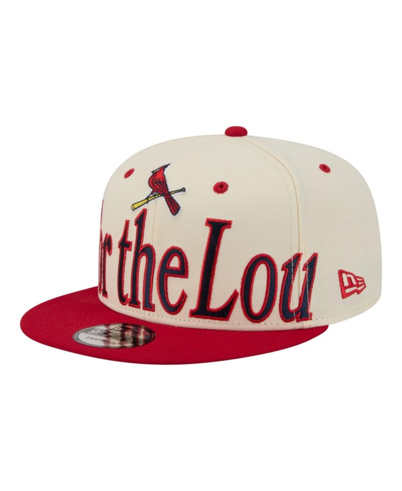 Men's Cream St. Louis Cardinals Oversized Slogan 9FIFTY Snapback Hat