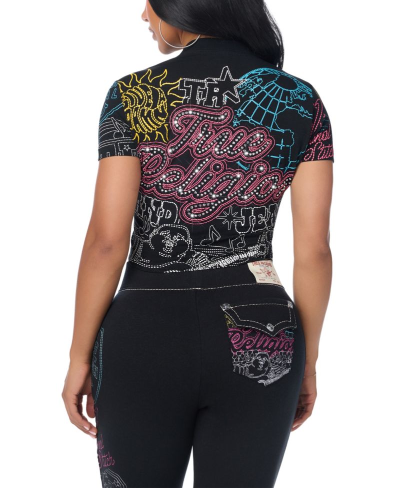 Women's Baby Graphic Cropped Crewneck T-Shirt