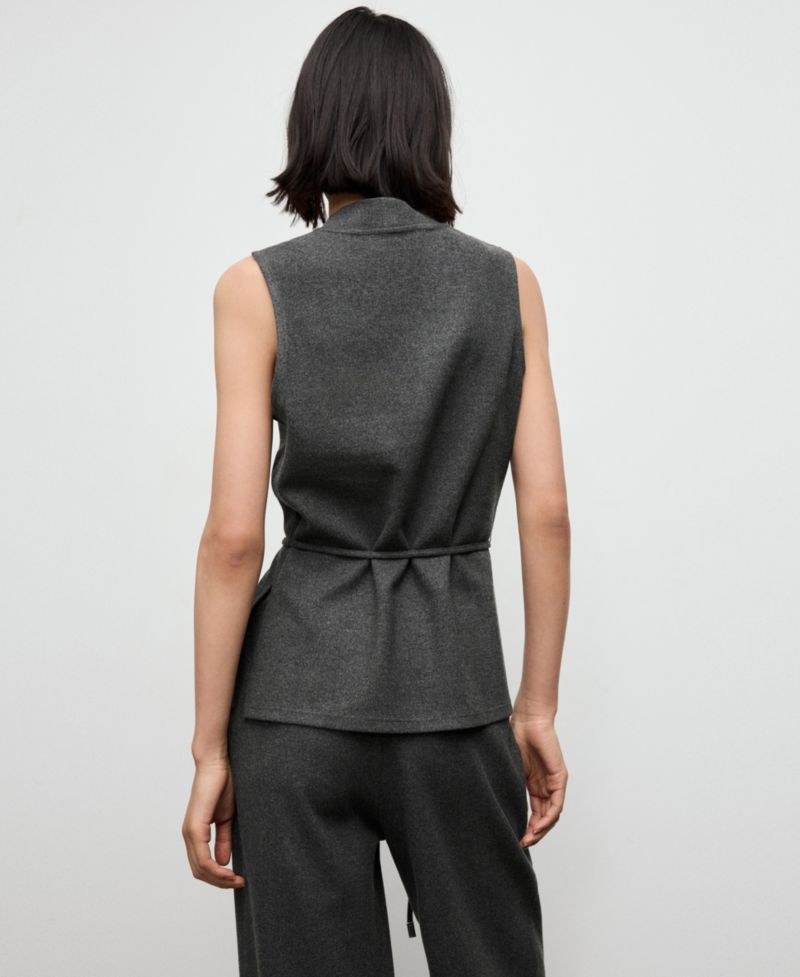 Women's Belt Turtleneck Top