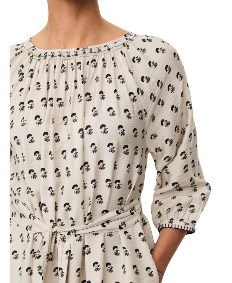 Women's Gathered Neck Midi Dress