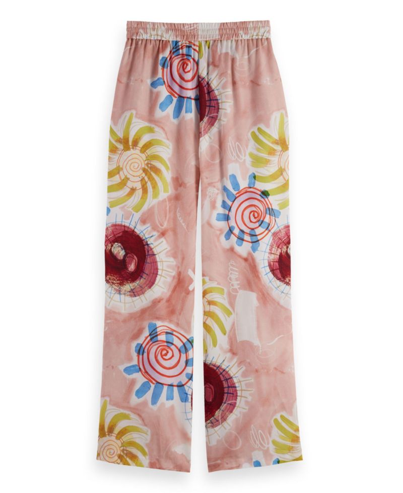 Women's Gia Mid Rise Wide Leg Elasticated Trousers