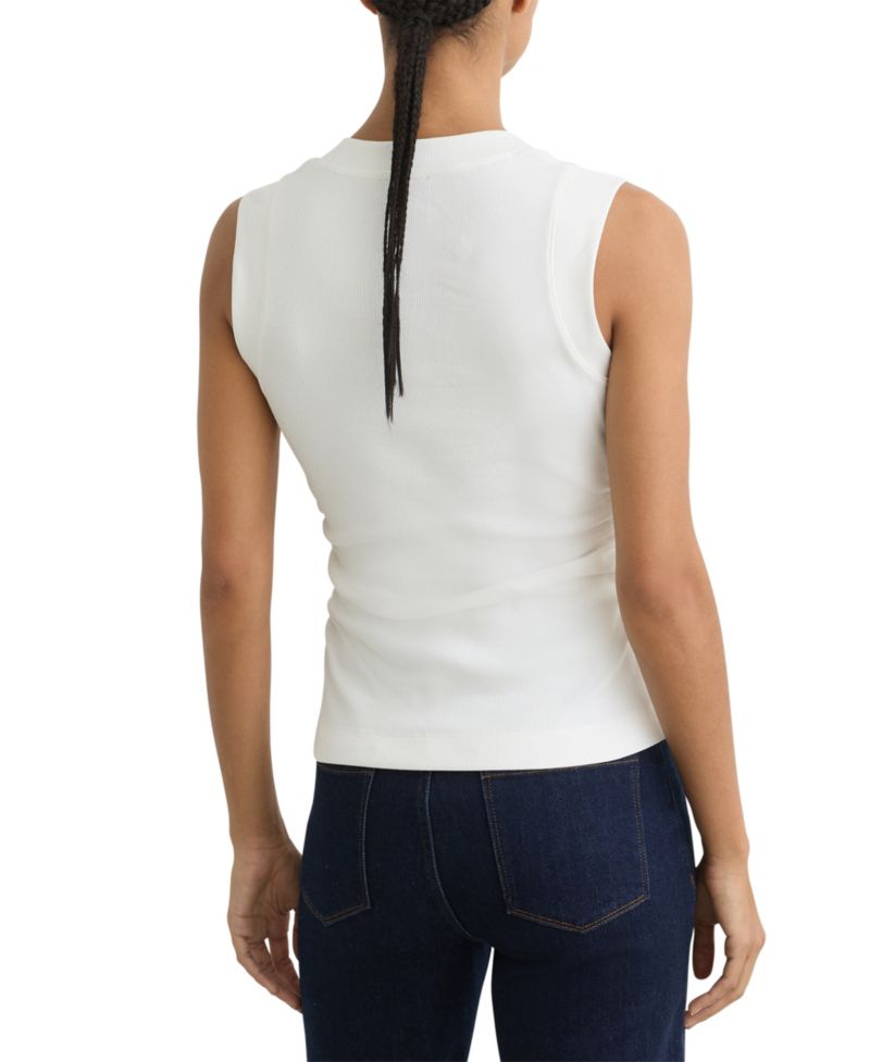 Women's Sandy V-Neck Ruched Ribbed Tank Top