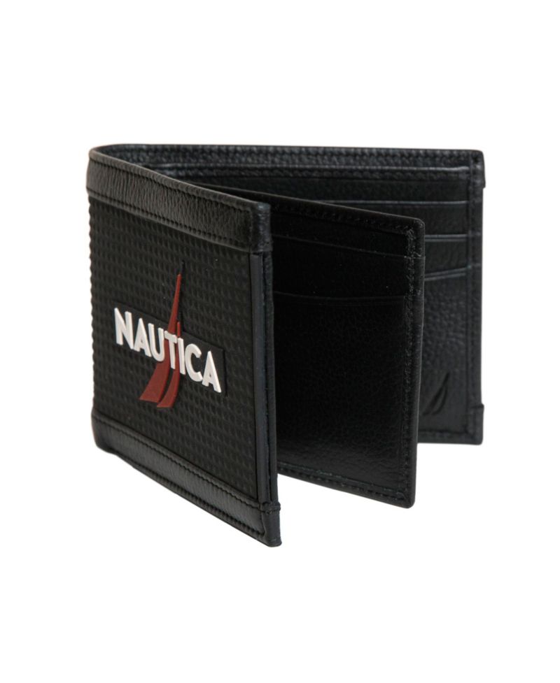 Men's Logo Rubber Leather Bifold Wallet
