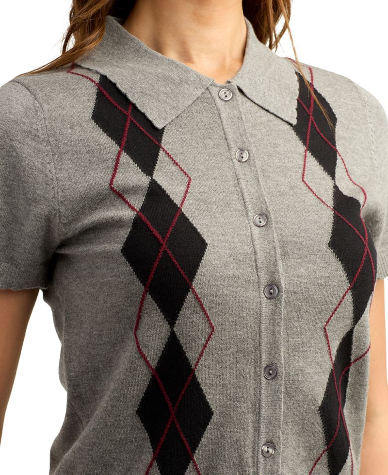Juniors' Button-Front Sweater Cardigan