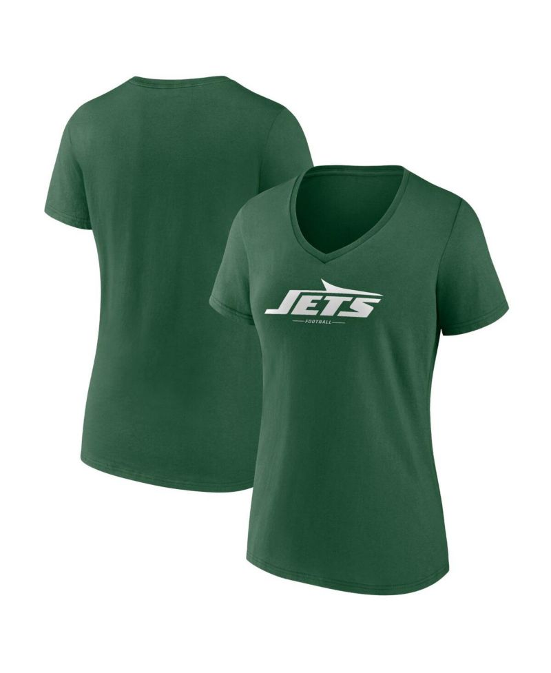 Women's Green New York Jets Team Lock-Up V-Neck T-Shirt