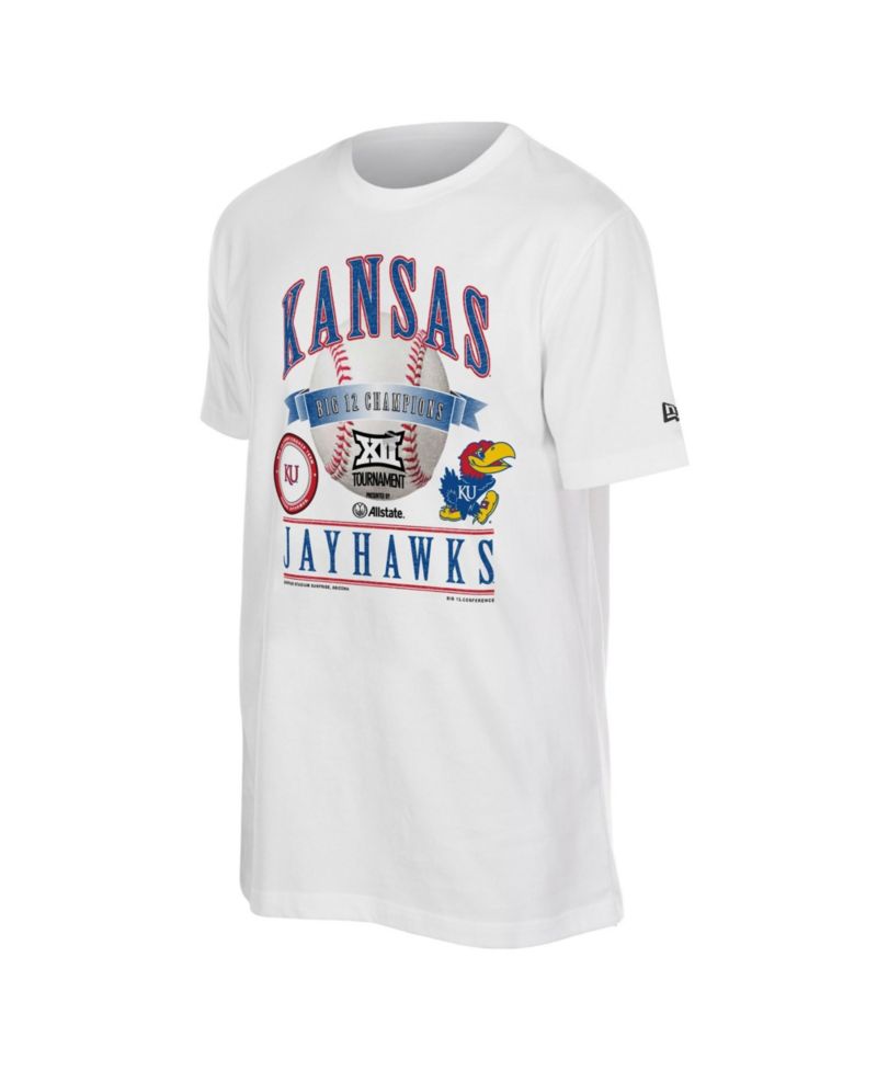 Men's White Kansas Jayhawks 2026 Big 12 Baseball Tournament Champions Locker Room T-Shirt