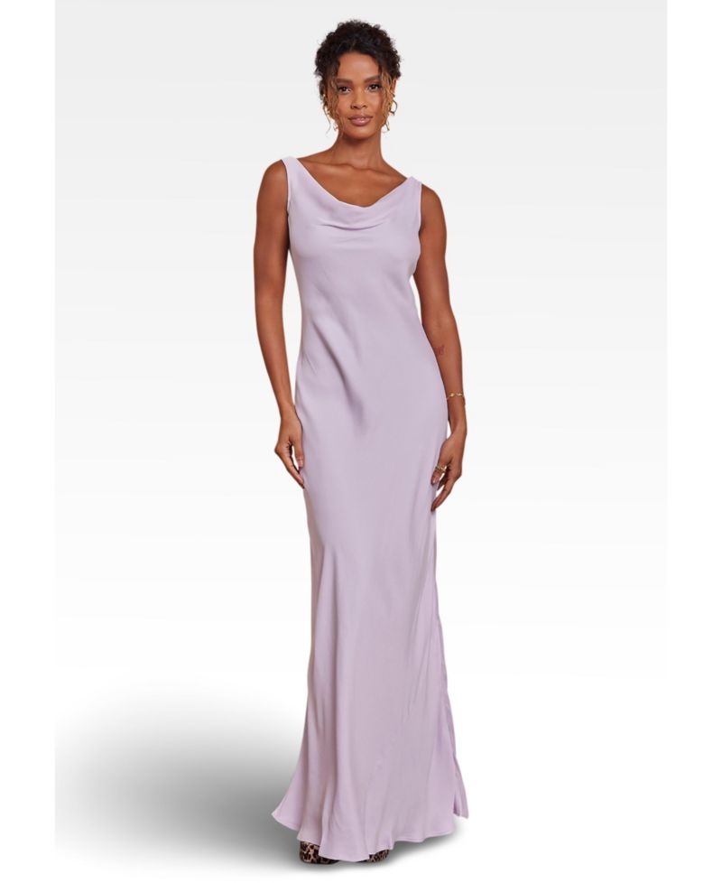 Women's Pandy Satin Cowl Bridesmaid Dress