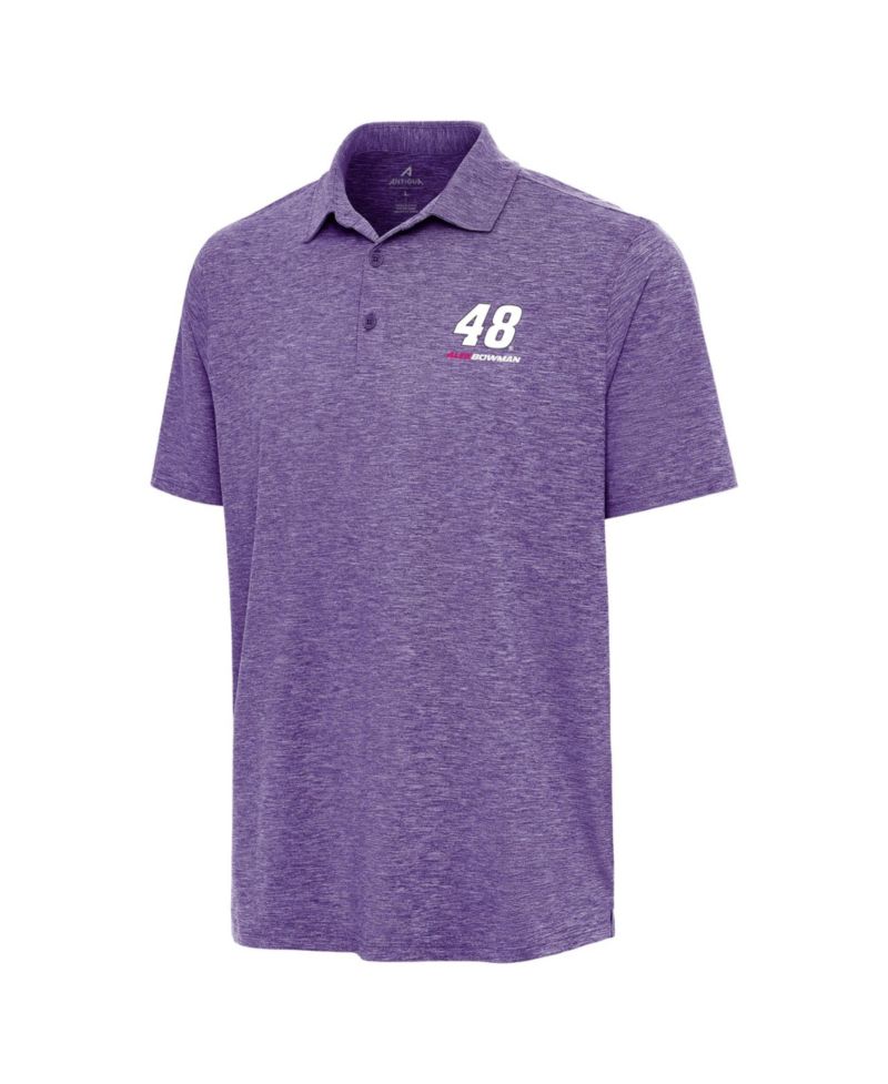 Men's Heather Purple Alex Bowman Par 3 Polo Shirt