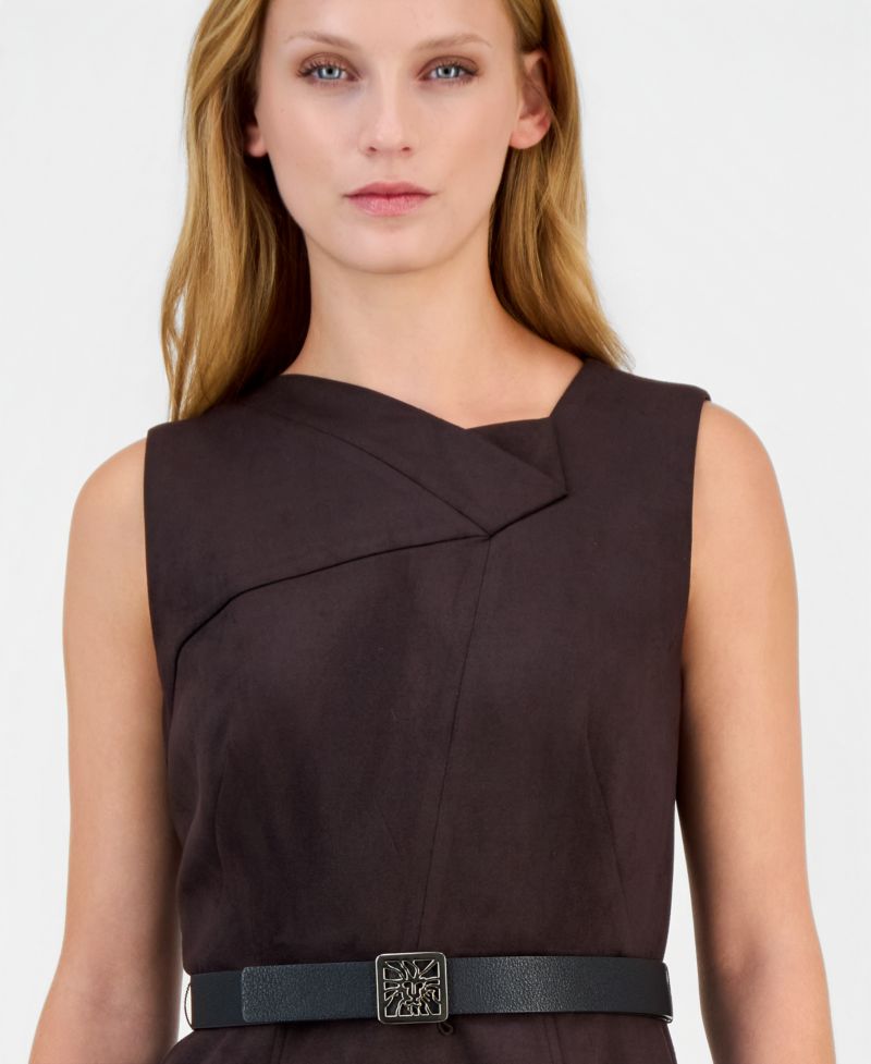 Women's A-Line V-Neck Midi Dress