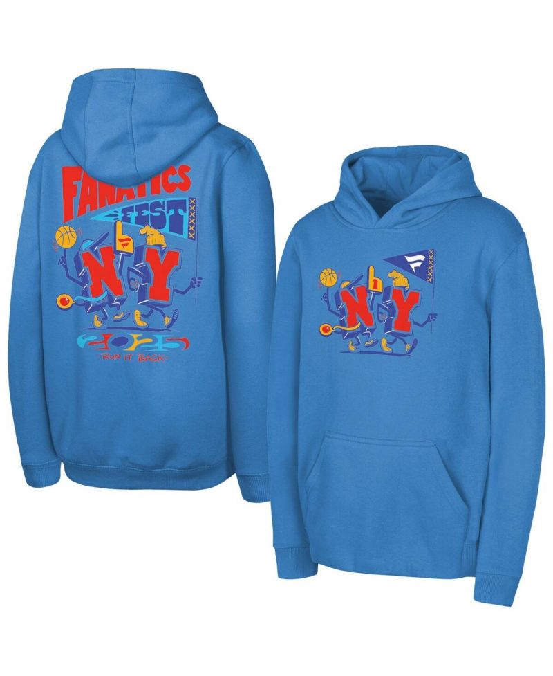 Big Boys and Girls Light Blue Fanatics Fest 2025 Run it Back Fleece Hoodie