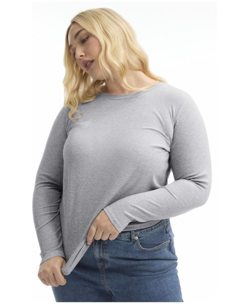 Women's June + Vie Ribbed Crewneck Top