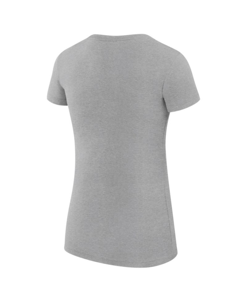 Women's Heather Gray New York Mets Super-Slim Fit Lightweight City Graphic T-Shirt