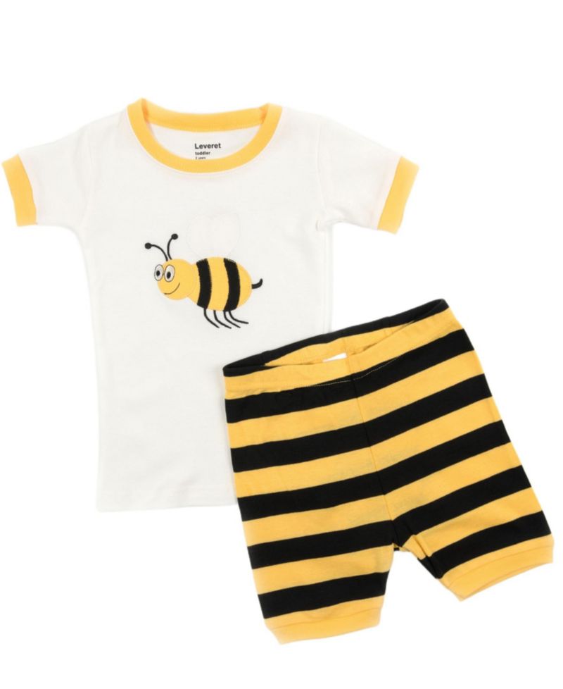 Big Girls Matching Doll Snug-Fit Cotton Short Sleeve Pajamas