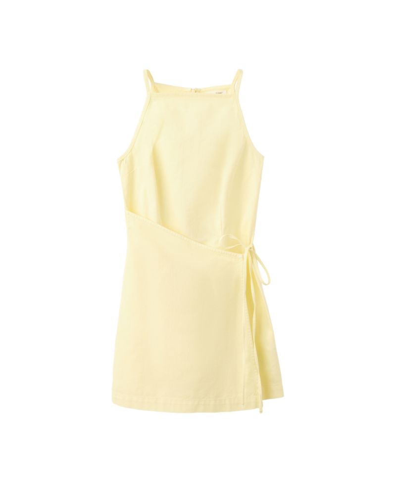 Women's Straps and Bow Detail Mini Cotton Dress