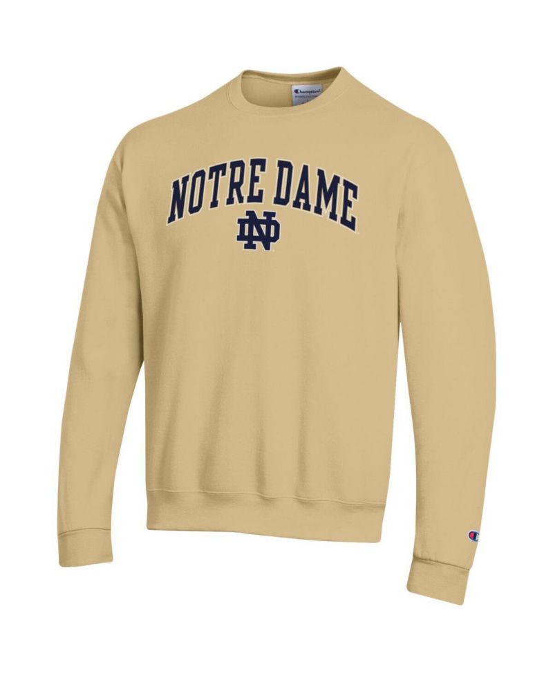Men's Navy Notre Dame Fighting Irish Arch Over Logo Pullover Sweatshirt