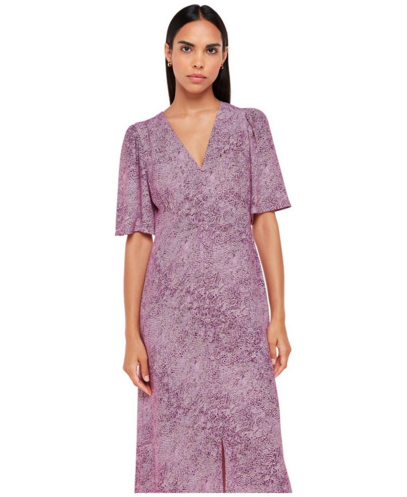 Women's Diagonal Snake Midi Dress
