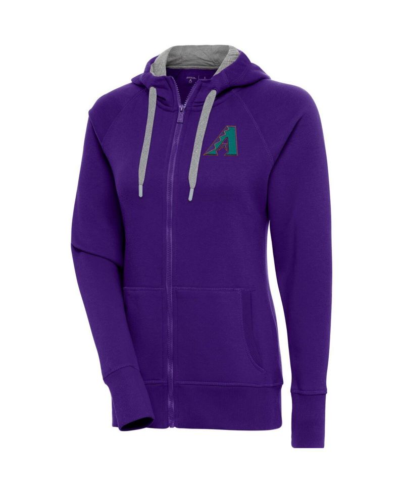 Women's Purple Arizona Diamondbacks Cooperstown Victory Full-Zip Hoodie Jacket