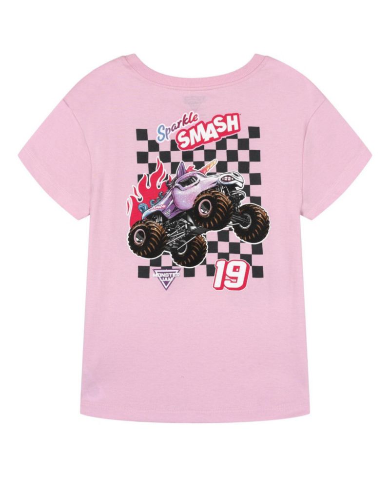 Girls' 4-16 Sparkle Smash Graphic Checkerboard T-Shirt and Leggings Set