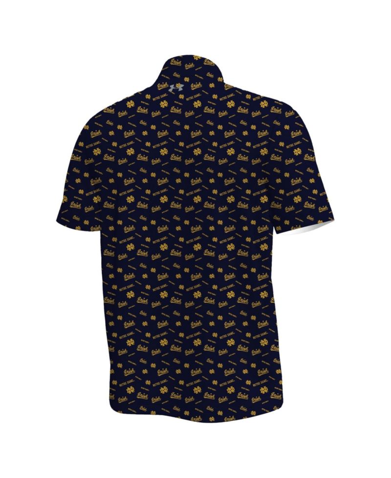 Men's Navy Notre Dame Fighting Irish Gameday Armourfuse Polo Shirt