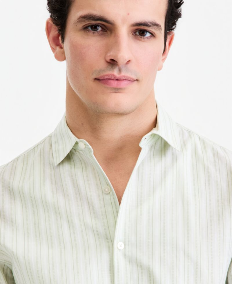 Men's Short-Sleeve Multi-Stripe Shirt