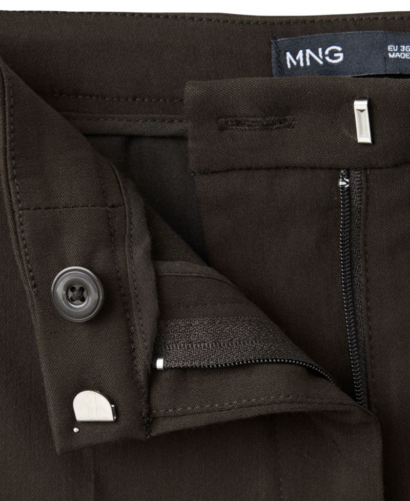 Women's Mid-Rise Straight-Cut Crop Pants