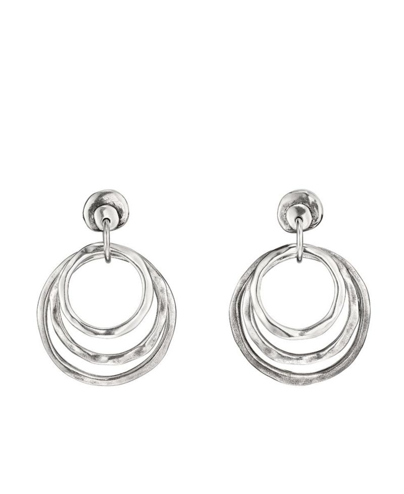Sterling Silver Metal Hoop Earrings