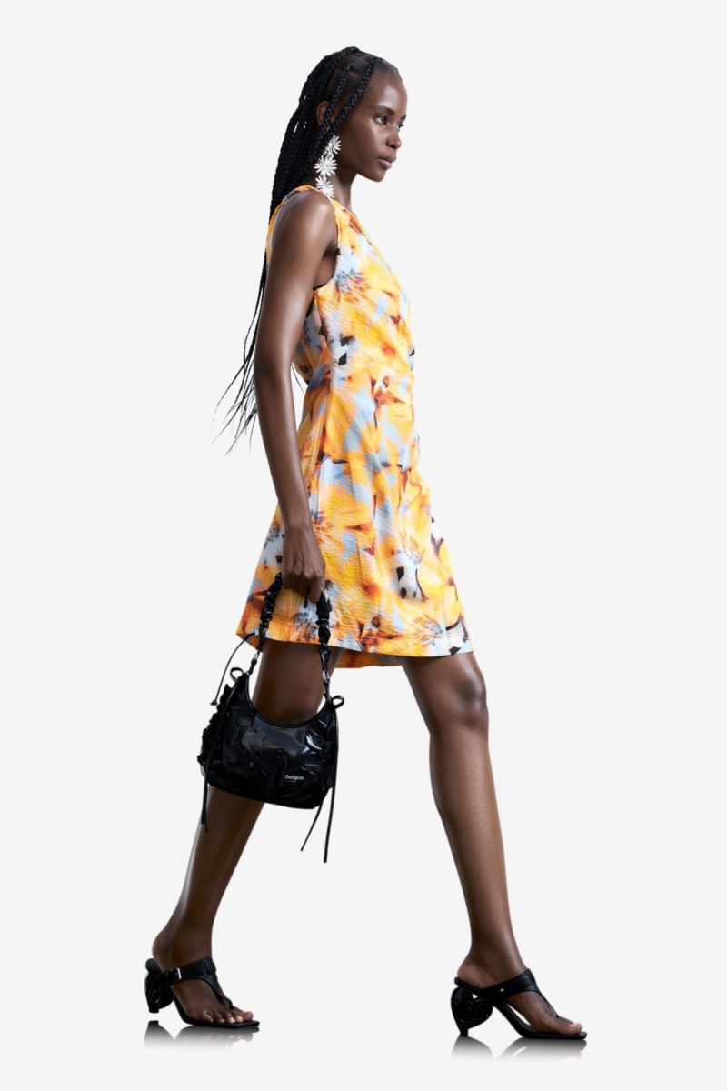 Women's Asymmetric floral dress