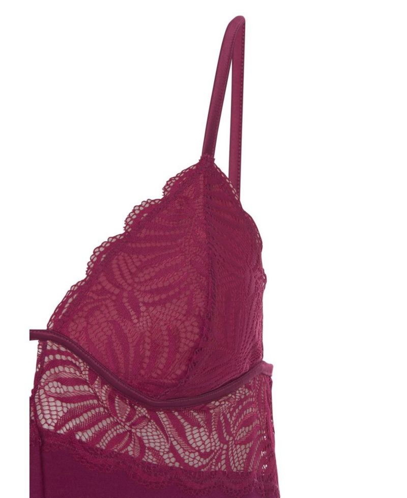 Women's Viscose Back Cutout Lace Everyday Comfort Negligee