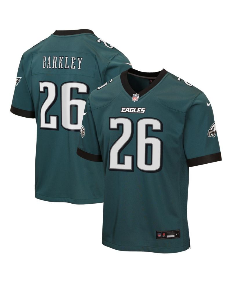 Big Boys and Girls Saquon Barkley Midnight Green Philadelphia Eagles Team Game Jersey