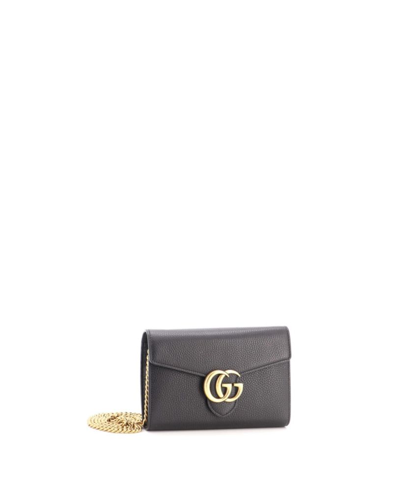 Mini GG Marmont Chain Wallet Leather