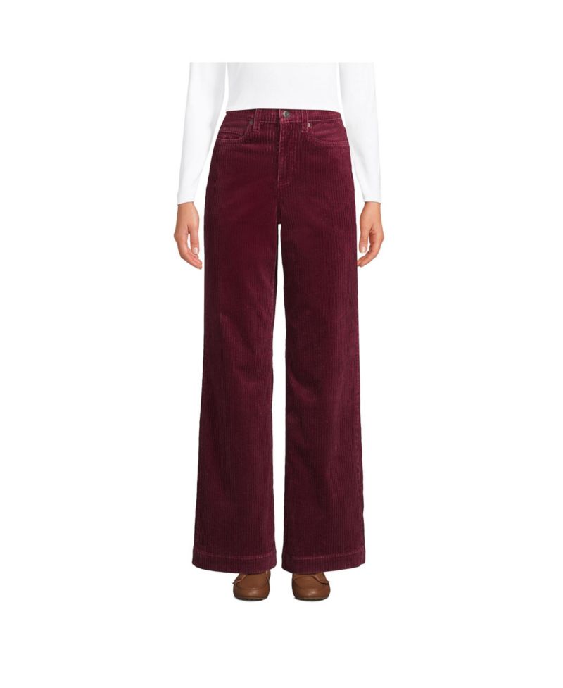 Women's High Rise Wide Leg Corduroy Pants