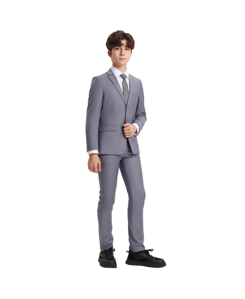 Grey Stacy Adams 5 PC Child - Big Boy Suits