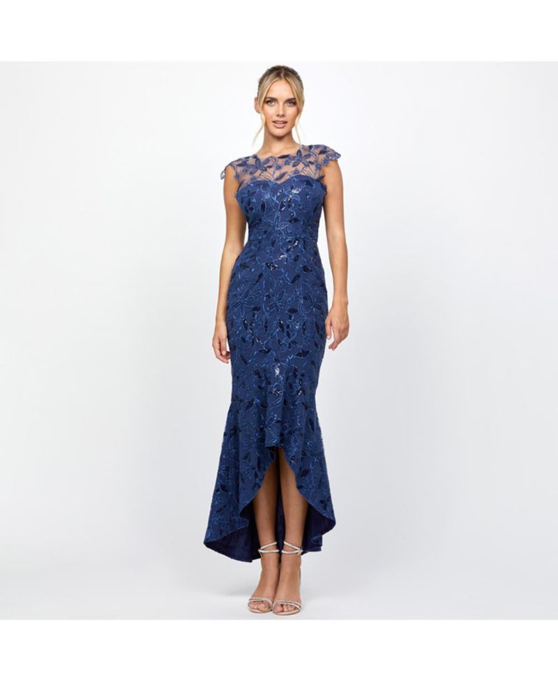 Women's Phoebe Cap Sleeve Hi Lo Dress