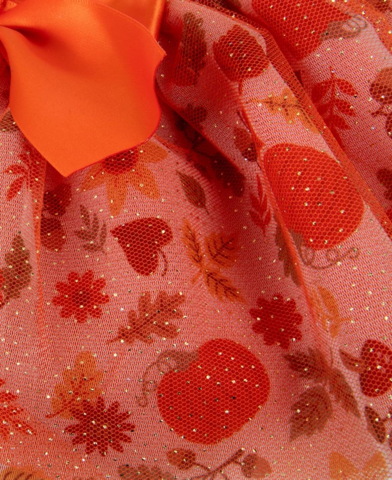 Baby Girls' Cutest in the Patch Long-sleeve Pumpkin-Print Bodysuit and Tutu Set, 4-Piece
