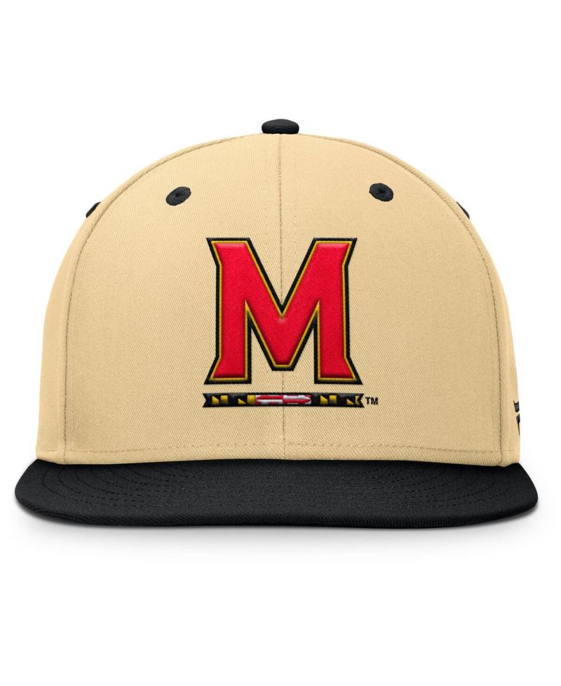 Men's Gold/Black Maryland Terrapins Balance Fitted Hat
