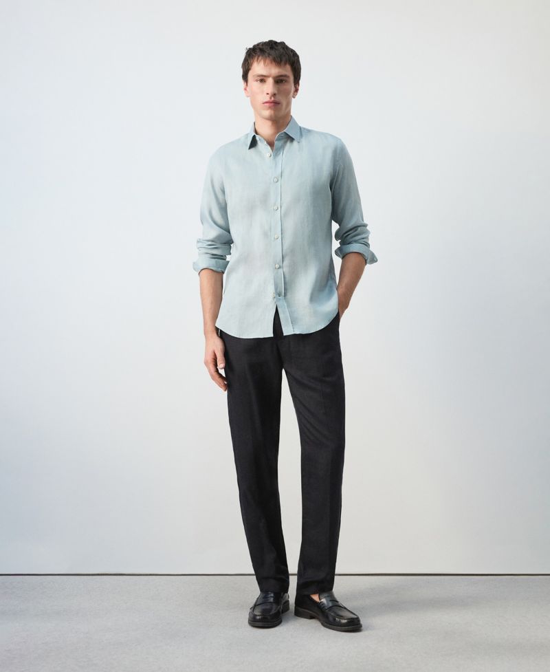 Men's Regular-Fit Linen Shirt
