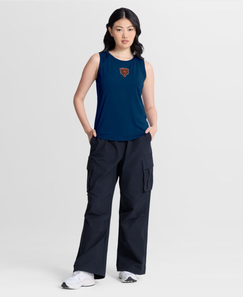Women's Chicago Bears Scoop Neck Draped Mesh Back Tank Top
