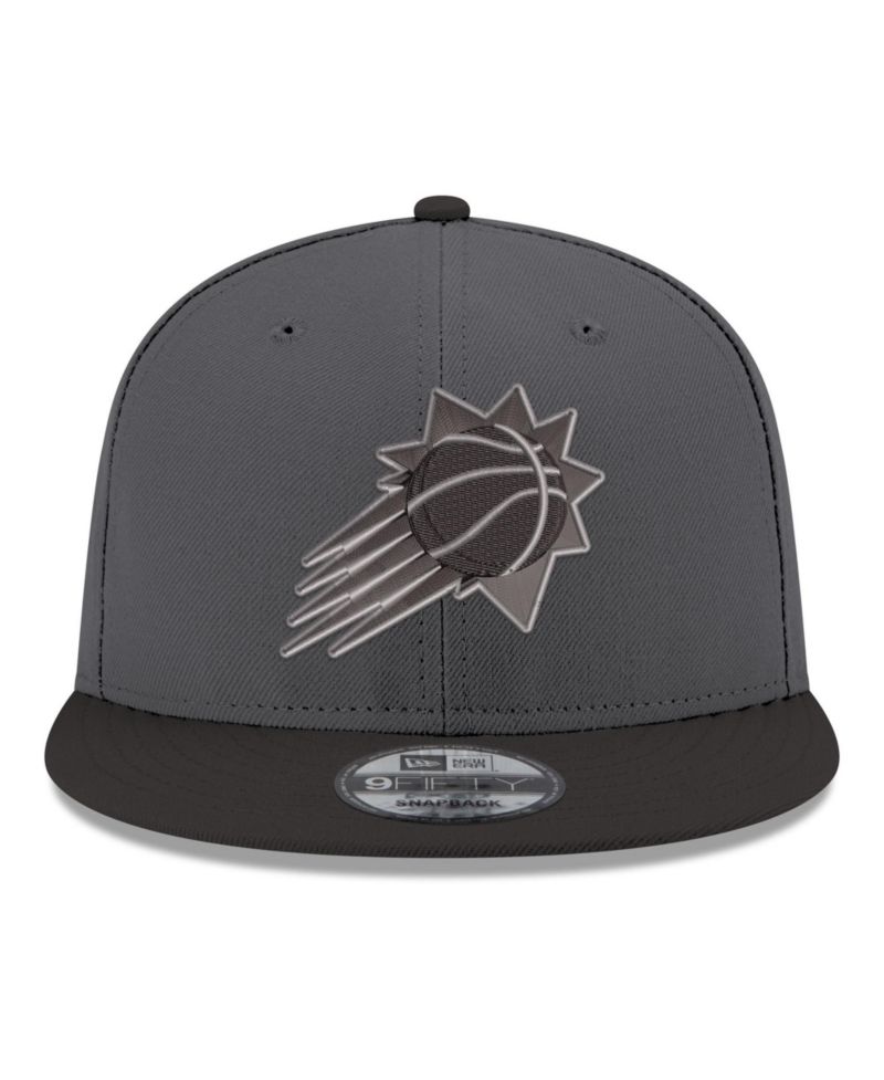 Men's Gray/Black Phoenix Suns Logo 2-Tone 9FIFTY Snapback Hat