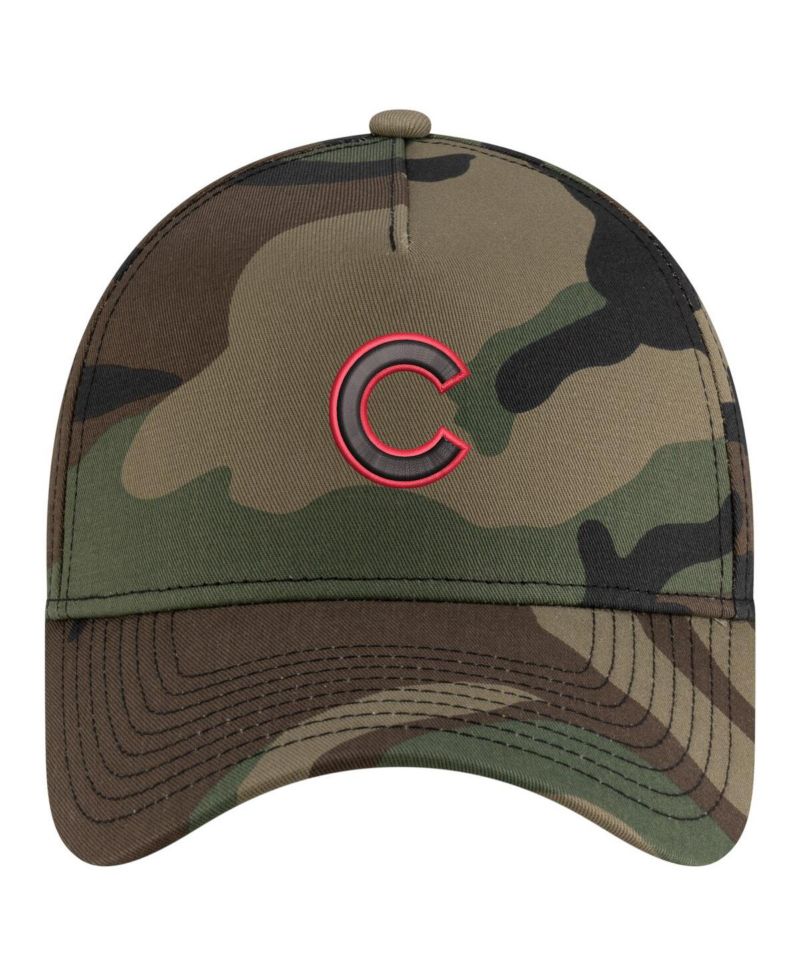 Men's Camo Chicago Cubs Woodland Team Pop 9FORTY A-Frame Adjustable Hat