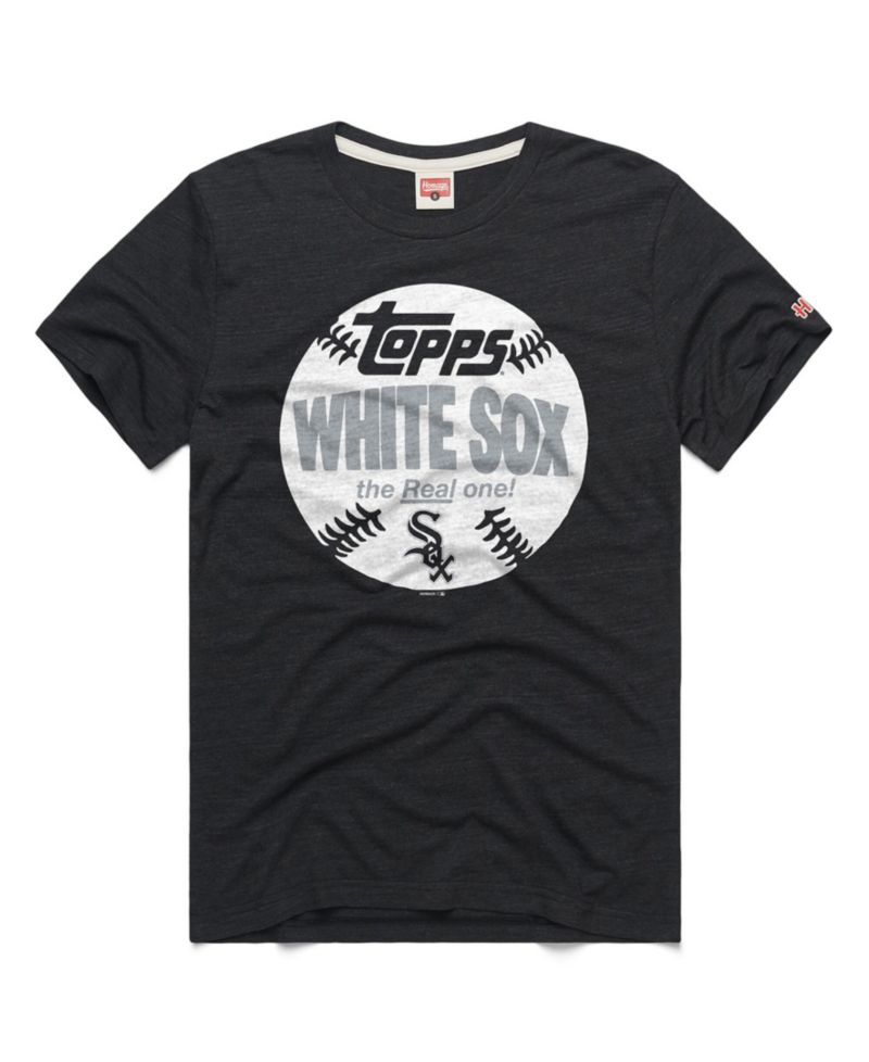 Men's Charcoal Chicago White Sox MLB x Topps Baseball the Real One Tri-Blend T-Shirt