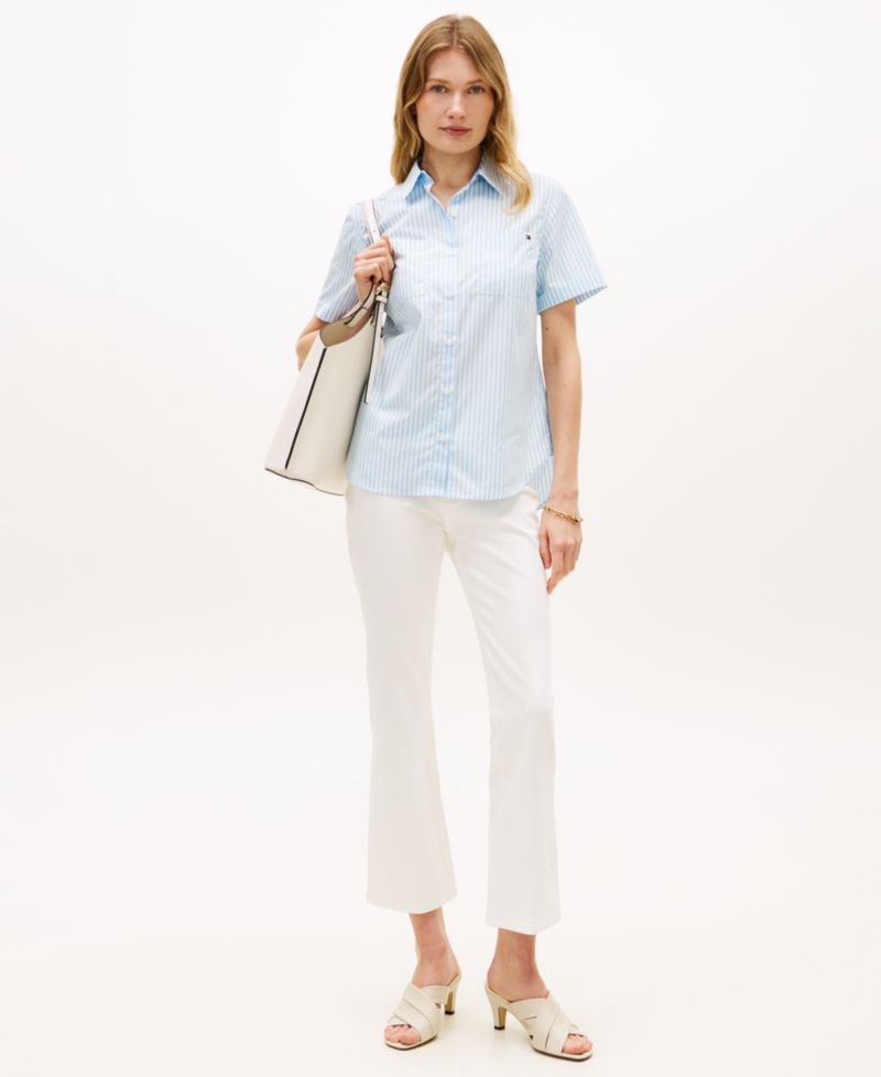 Women's Classic Poplin Short-Sleeve Shirt